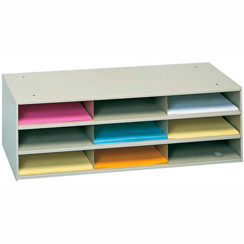 9 Opening Horizontal Literature Rack - Tan