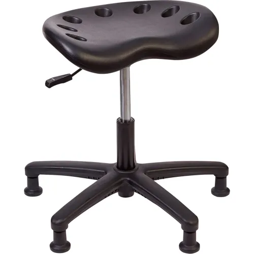 Diversified Spaces™ Polyurethane Tractor Stool, Black Seat/Black Base