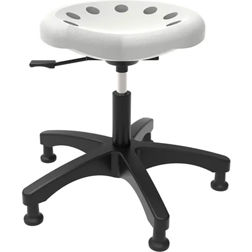 Diversified Spaces™ Polyurethane Tractor Stool, Gray Seat/Black Base