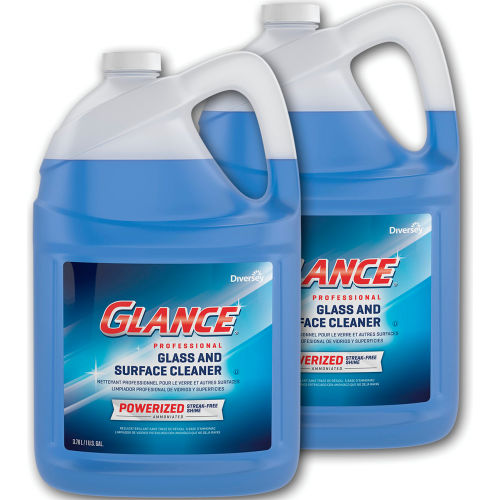 Diversey™ Glance Powerized Glass and Surface Cleaner, Liquid, Gallon Bottle, 2/Case