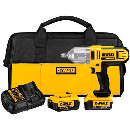 DeWALT DCF889HM2 20V Max Lithium Ion 1/2" High Torque Impact Wrench w/ Hog Ring 4.0AH Kit
