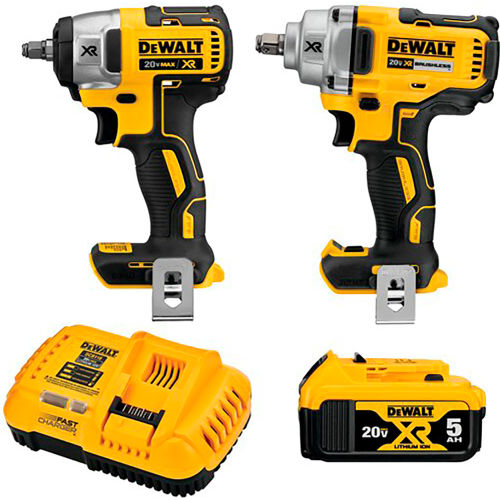 Dewalt® MAX XR Brushless Cordless 1/2" Mid-Range and 3/8" Compact Impact Wrench 2-Tool Kit