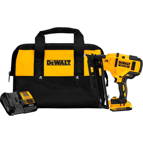 DeWALT® 20V MAX 16 Gauge Angled Cordless Finish Nailer Kit, 16 Gauge