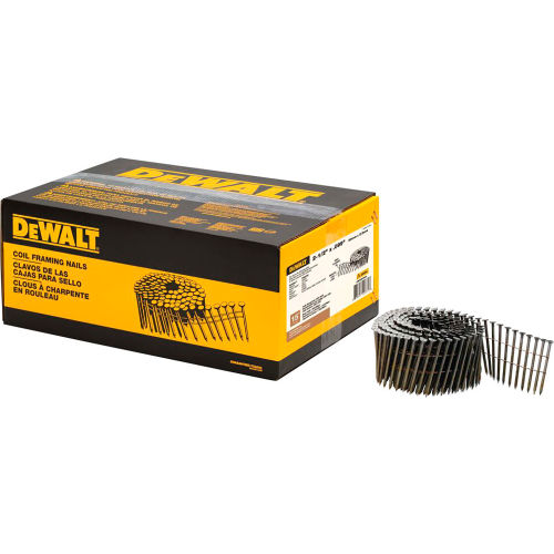 DeWalt 15 Degree Coil Framing Nails, 21/2" X .099", Smooth Bright