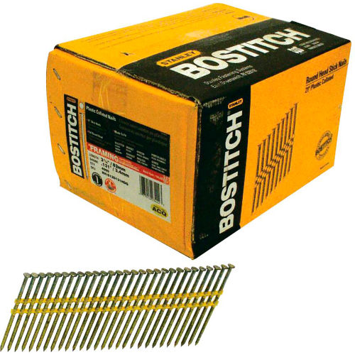 Bostitch 31/4" x .131 21 Degree Plastic Collated Stick Framing Nails