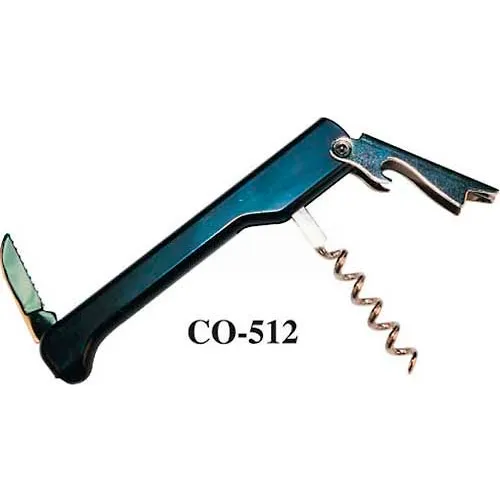 Winco CO-512 Waiter's Cork Screw (Italy), Black - Pkg Qty 12