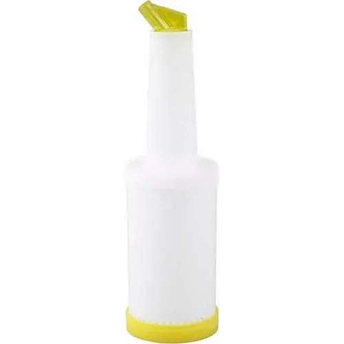 Winco PPB-2Y Pour W/Yellow Spout & Lid, 2 Qt. - Pkg Qty 12
