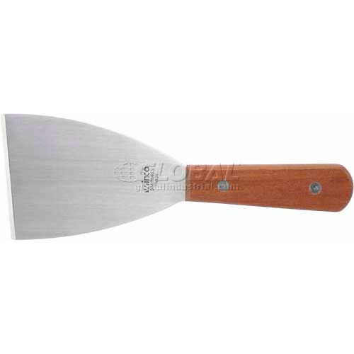 Winco TN526 Blade Scraper, 3&quot;L Blade, 4&quot;W, Wooden Handle - Pkg Qty 12