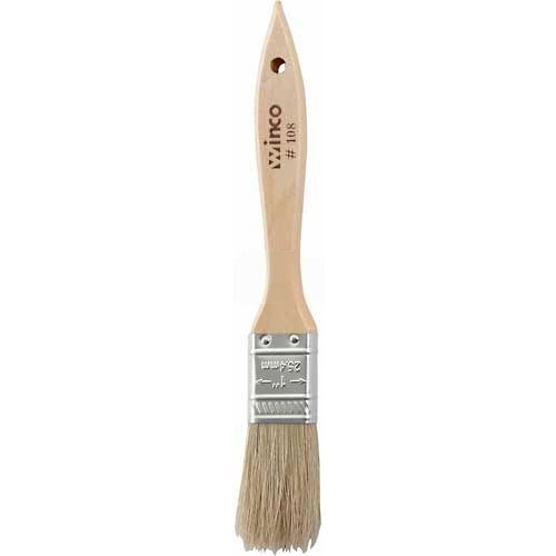 Winco WBR-10 Pastry Brush, 1"W, Wood handle - Pkg Qty 24