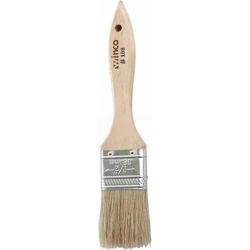 Winco WBR-15 Pastry Brush, 1-1/2&quot;W, Wood handle - Pkg Qty 24