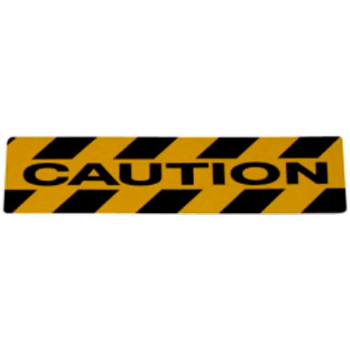 Datrex 6&quot; x 24&quot; Nonskid Safety Track Cleat - Caution, Yellow/Black 1/Case - JM33606X24CAUTM