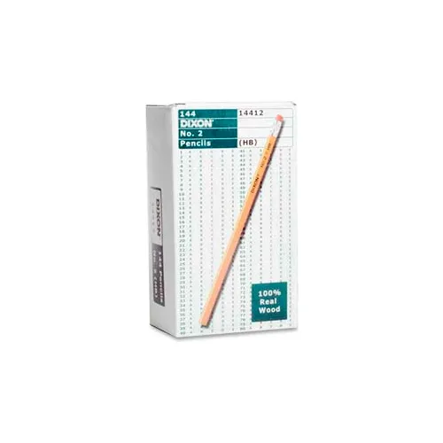 Dixon® Soft Wood HB #2 Pencil, Yellow Barrel, 144/Box