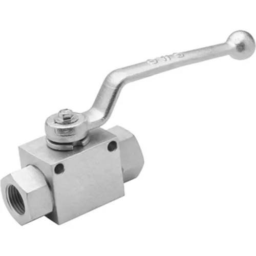 High Pressure Hydraulic Ball Valve – 1" NPT Female Thread, Plated Steel, Manual Operation (HPBV100-ISI)