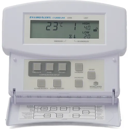 Two Zone Digital Environmental Monitor Alarm, 24 Volt DC view 2