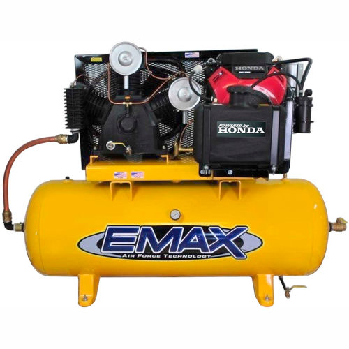 EMAX Stationary Gas Compressor With Honda Electric Motor, 120 Gal, 175 PSI, 57 CFM