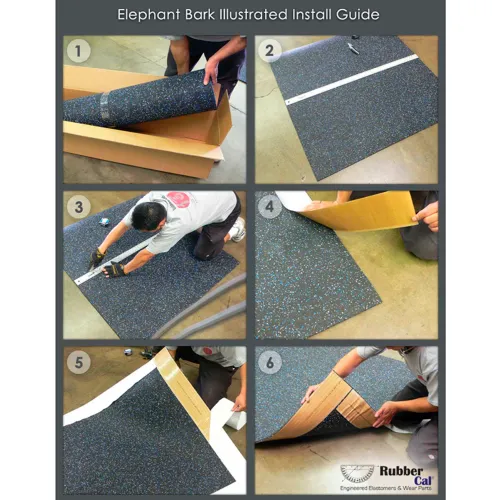 Rubber-Cal Recycled Flooring 1/4 in. x 4 ft. x 3 ft. - Black Rubber Mats