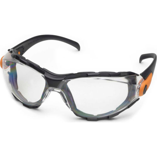 Elvex&#174; Go-Specs&#153; Foam Lined Spectacle, Clear Ani-Fog Lens, Black Frame