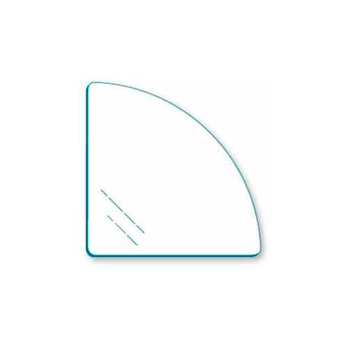 Tempered 14" Quarter Round Glass For Cubbies - Pkg Qty 10