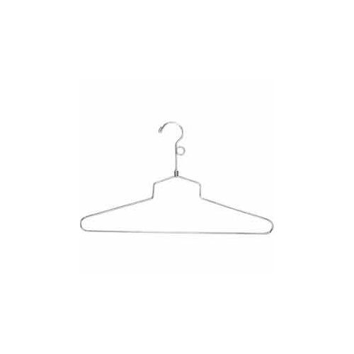 14" L Steel Blouse And Dress Hanger W/ Loop Hook - Chrome - Pkg Qty 100
