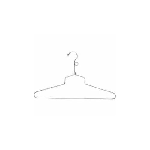 16&quot; L Steel Blouse And Dress Hanger W/ Loop Hook - Chrome - Pkg Qty 100