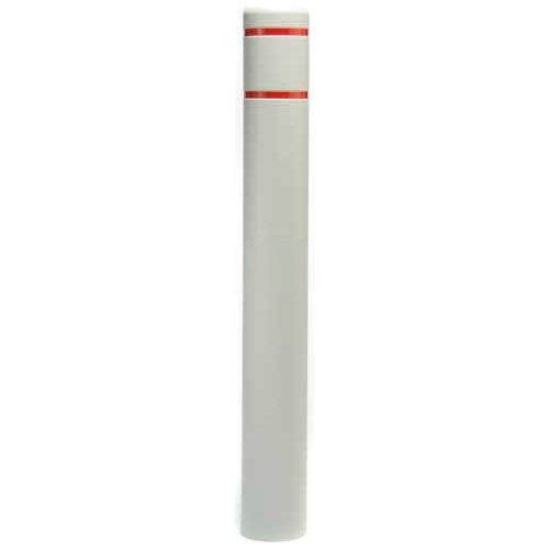 Post Guard® Bollard Cover CL1385CC, 4-1/2"Dia. X 52"H, Grey W/No Tape