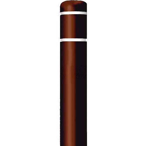 Post Guard&#174; Bollard Cover CL1386P, 7&quot;Dia. X 60&quot;H, Brown W/White Tape