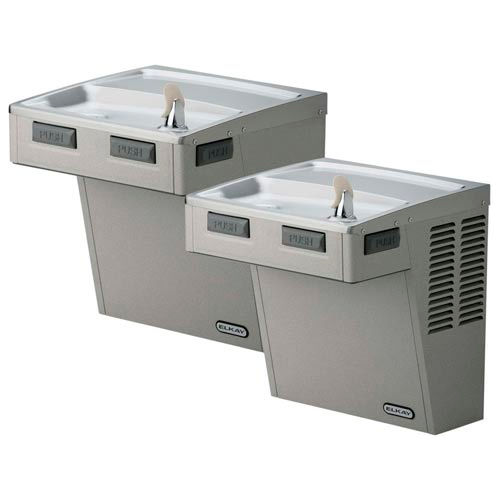 Elkay Wall Mount ADA Water Cooler, Stainless Steel, 2 Statio Wall Hung, 115V, 5 Amps, EMABFTL8SC