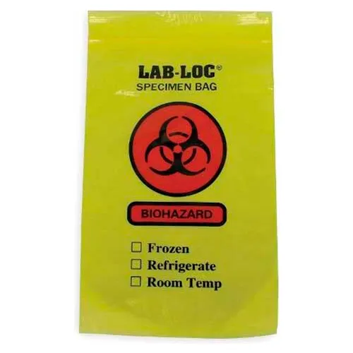 Reclosable 3-Wall Specimen Transfer Bag (Biohazard), 6