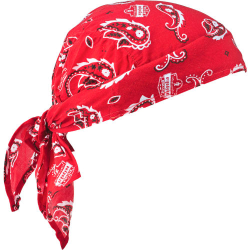 Ergodyne Chill-Its&#174; Evap. Cooling Triangle Hat w/ Built-In Cooling Towel, Red Western, 12583 - Pkg Qty 6
