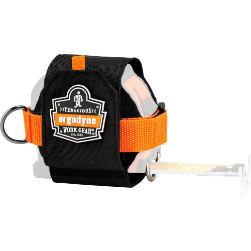 Ergodyne® Squids® 3770 Tape Measure Holder w/ Belt Clip, XL, Black