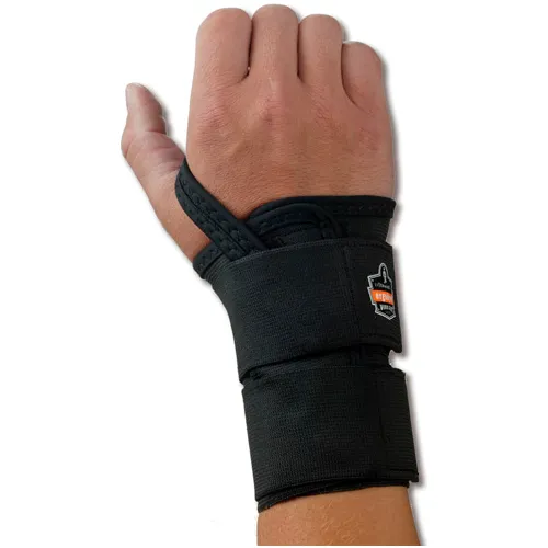 Ergodyne® ProFlex® 4010 Double Strap Wrist Support, Black, Medium, Left