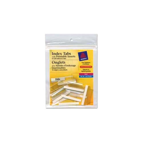 Avery Self Adhesive Index Tabs With Printable Inserts 1 1 2 Width 