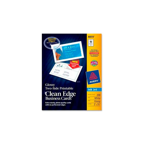 Avery Two Side Printable Inkjet Business Card 2 X 3 1 2 Glossy 