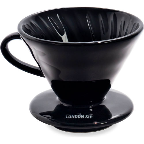 London Sip Coffee Dripper, 1-2 Cups, Ceramic, Black