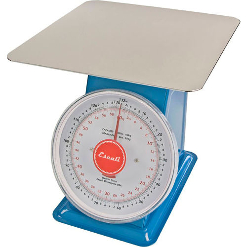 Escali DS13260P Mechanical Dial Scale, 132lb x 0.5oz/60kg x 0.2g