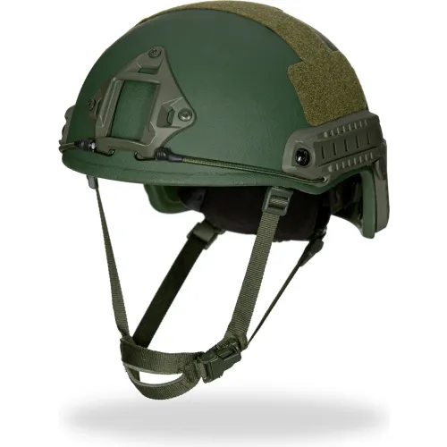 EDI-USA High-Cut Ballistic Helmet With Side Rails & Front Mount, Large ,  Green