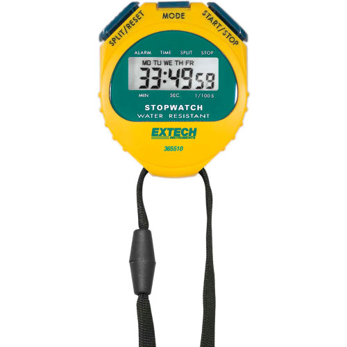 Extech 365510 Stopwatch/Clock, Yellow
