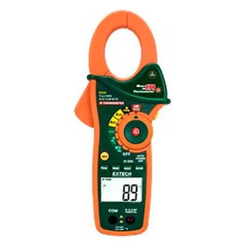 Extech EX840-NISTL True RMS Clamp Meter/DMM & Type K Infrared IR Thermometer, NIST Certified