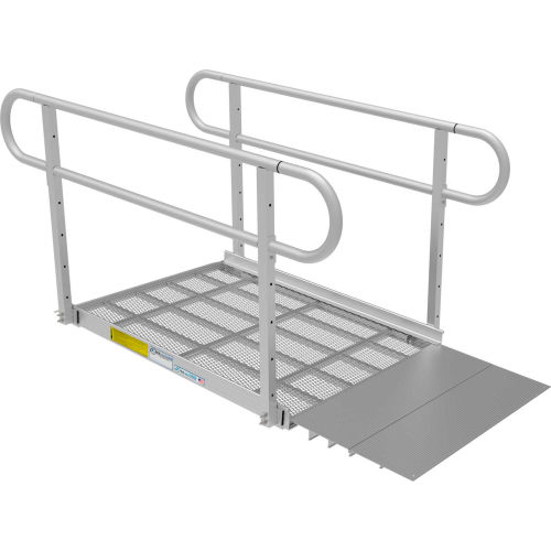 Ez Access Pathway 3g Wheelchair Ramp Kit 4ft 36 Use W Expanded Metal Two Line Handrail 3163