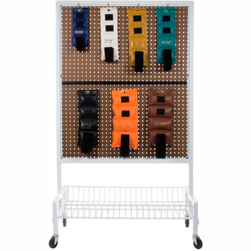Double-Sided Mobile Weight Rack For Cuff® Weights, Includes (22) 6" Hooks, 500 lb. Capacity