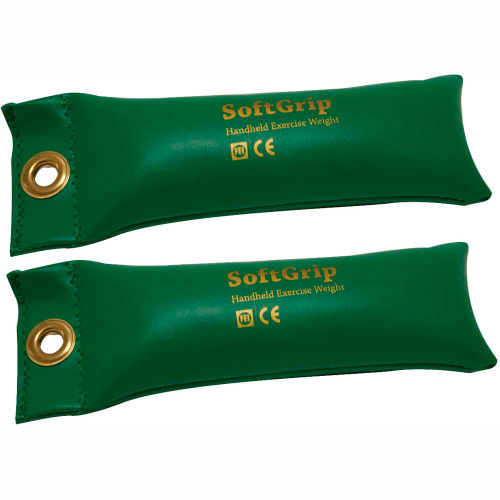CanDo&#174; SoftGrip&#174; Hand Weight, 2 lb., Green, 1 Pair