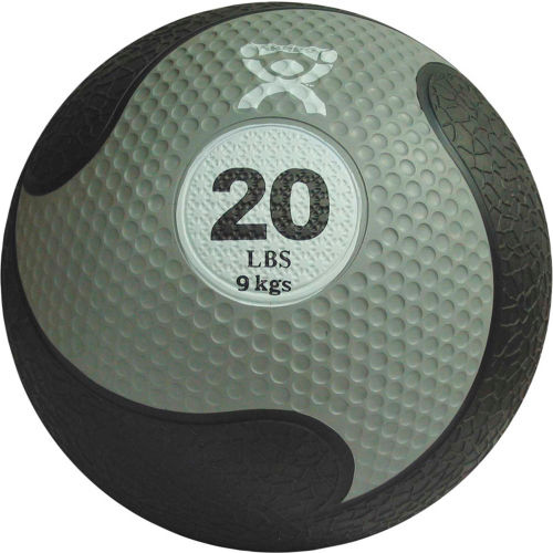CanDo® Firm Medicine Ball, 20 lb., 11" Diameter, Silver