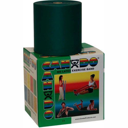CanDo® Latex-Free Exercise Band, Green, 50 Yard Roll, 1 Roll/Box