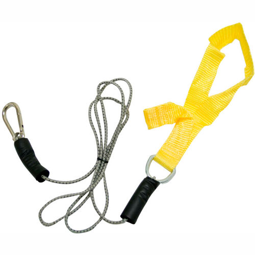 CanDo® Bungee Exercise Cord with Attachments, 4' Cord, Yellow