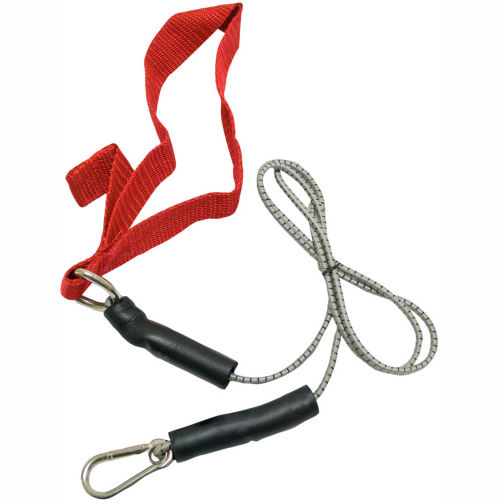CanDo® Bungee Exercise Cord with Attachments, 4' Cord, Red