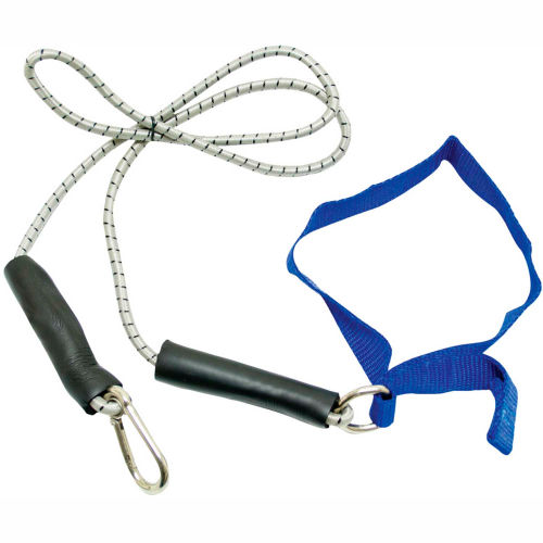 CanDo® Bungee Exercise Cord with Attachments, 4' Cord, Blue