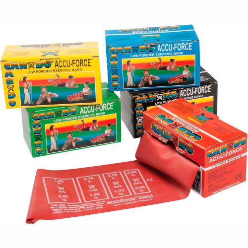 CanDo® AccuForce™ Exercise Band, 6 Yard Roll, 5 Color Set