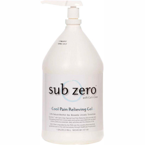 Sub Zero™ Cat's Claw™ Cold Pain Relief Gel, 1 Gallon Bottle, Case of 4
