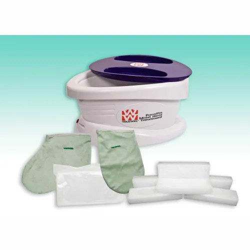 WaxWel Paraffin Bath - Standard Unit Includes: 100 Liners, 1 Mitt, 1 Bootie and 6 lb Wintergreen Paraffin WaxWel Paraffin Bath - Standard Unit Includes: 100 Liners, 1 Mitt, 1 Bootie and 6 lb Wintergreen Paraffin