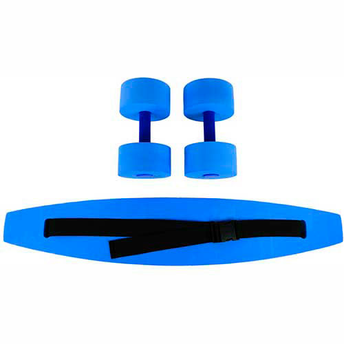 CanDo&#174; Standard Aquatic Exercise Kit (Jogger Belt, Hand Bars), Large, Blue